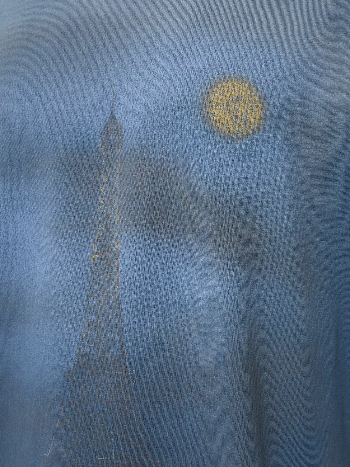関税込【BALENCIAGA】New Paris Moon Vintage コットンTシャツ BALENCIAGA - New Paris Moon Vintage Cotton T-shirt Balenciaga