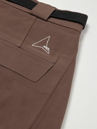 ROA - Straight-Leg Belted Logo-Print Nylon-Shell Trousers - Brown