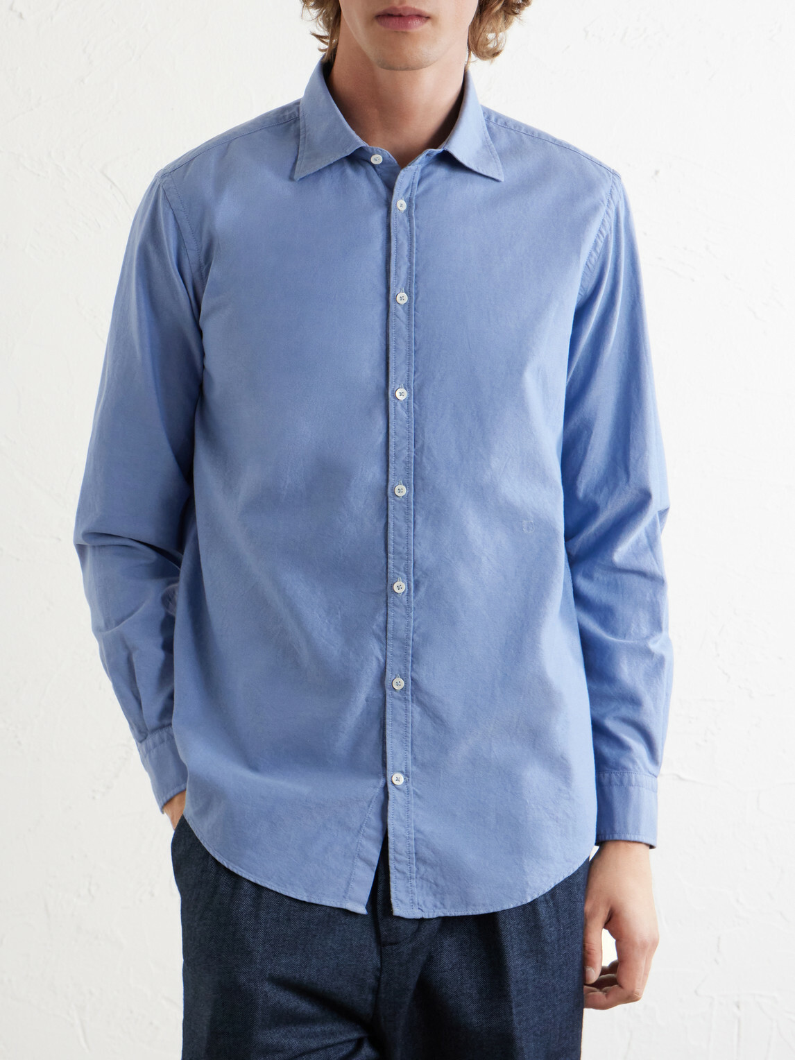 Massimo Alba - Genova Cotton-Chambray Shirt - Blue