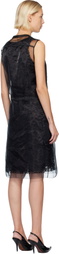Maison Margiela Black Sheer Tea Midi Dress