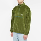 Magenta Men's Dimanche Velour Half Zip Jacket in Forest Green