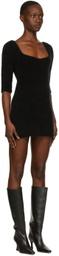 Wandering Black Mohair & Wool Dress