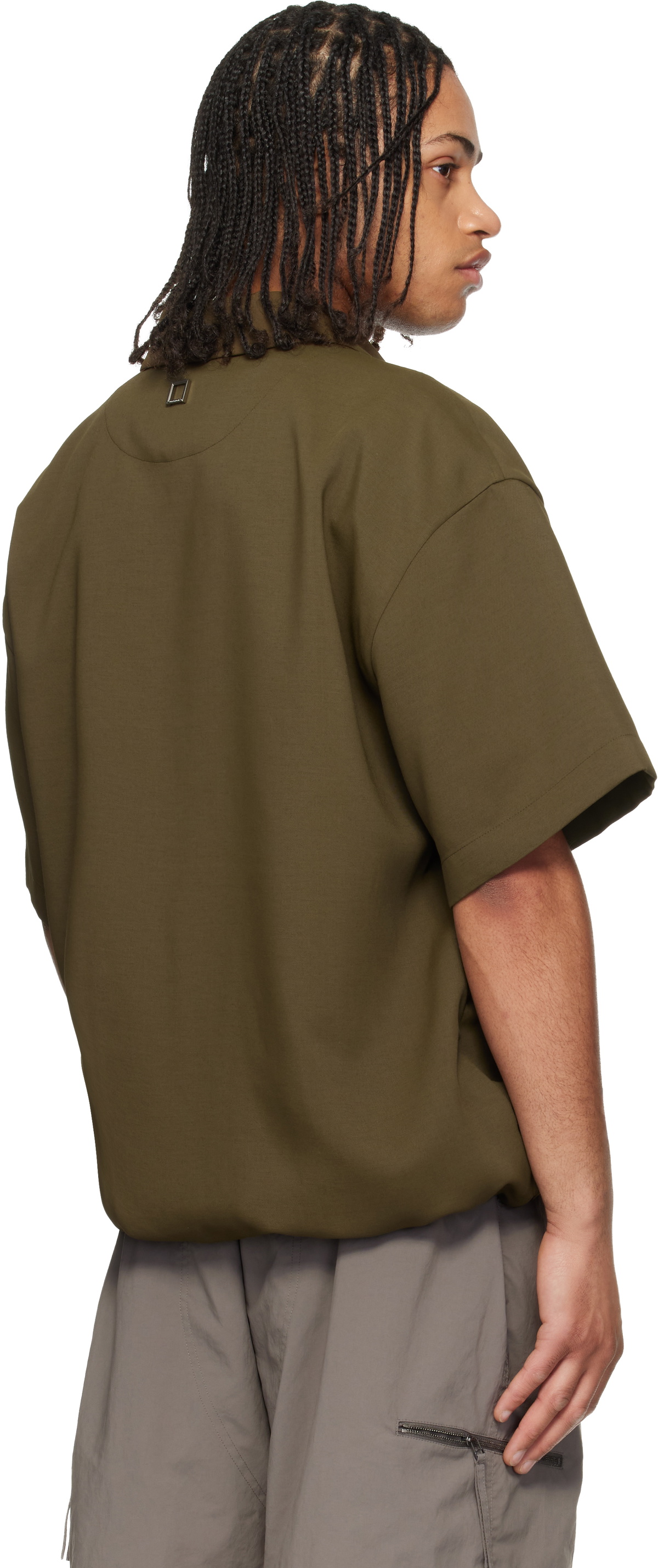 WOOYOUNGMI Khaki Twill Patch Pocket Polo