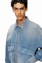 Diesel Jacket in coloured herringbone denim - Denim Jackets - Unisex - Blue