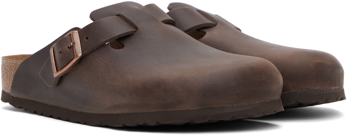 Birkenstock Brown Regular Boston Slip-on Loafers