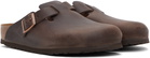 Birkenstock Brown Regular Boston Slip-on Loafers