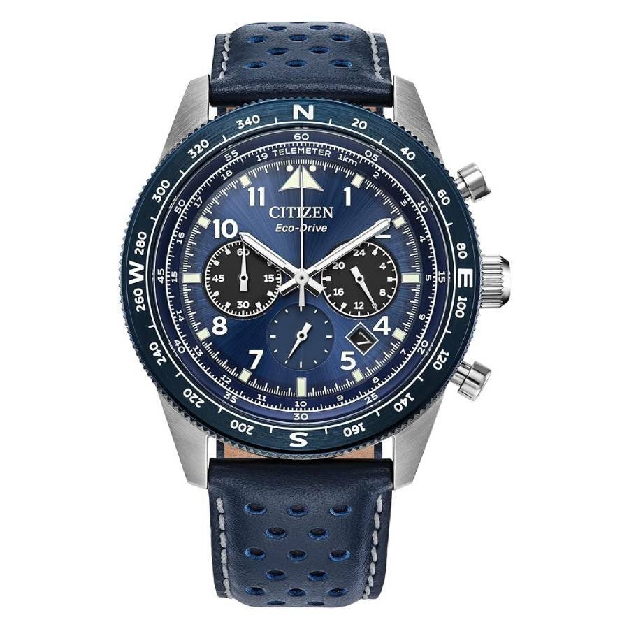 Citizen Weekender Sport Chronograph Blue Dial Mens Watch CA4557-01L