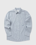 ØLÅF OXFORD STRIPE SHIRT LS Blue Mens Longsleefe