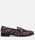 Aquazzura Martin tweed loafers