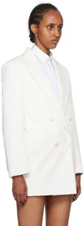 AMI Alexandre Mattiussi White Double-Breasted Blazer