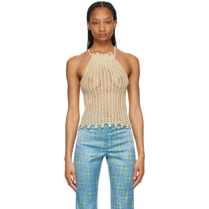 Eckhaus Latta Beige Hooked Tank Top Eckhaus Latta