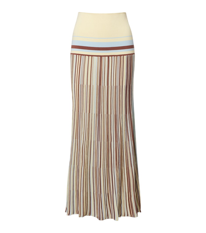 Photo: Faithfull Citara striped cotton-blend maxi skirt