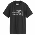 MM6 Maison Margiela Men's Number Logo T-Shirt in Black