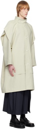 132 5. ISSEY MIYAKE Beige Frame Wind Coat