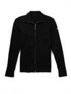 Jacquemus - Le Frescu Ribbed Cotton-Blend Zip-Up Sweater - Black
