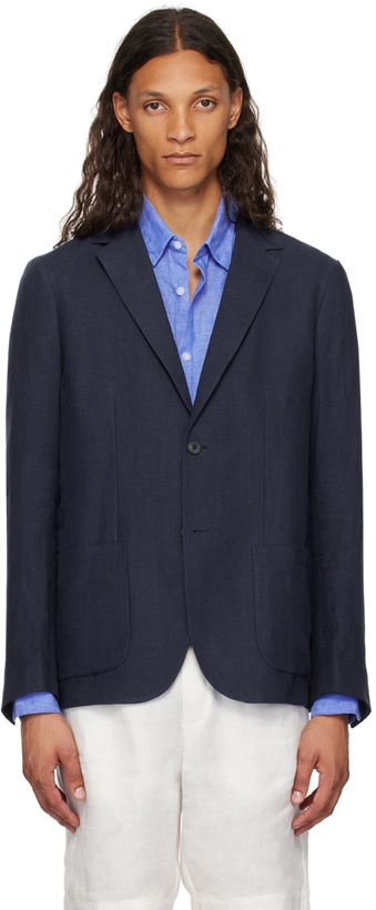 Photo: Sunspel Navy Lightweight Blazer