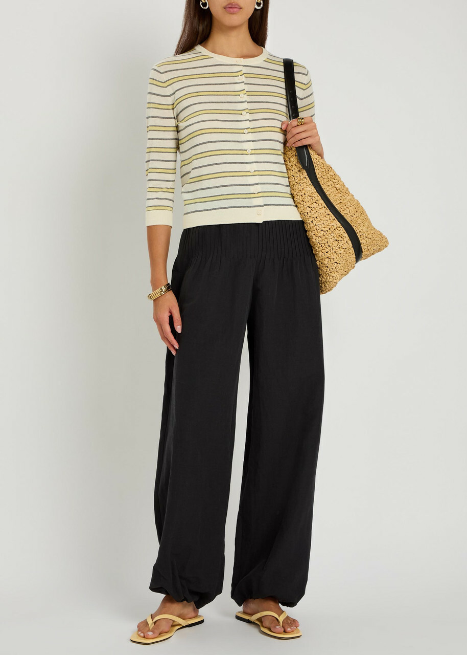 Vince Pintuck Balloon-leg Woven Trousers Black
