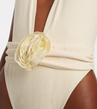 Same Rosette floral-appliqué swimsuit