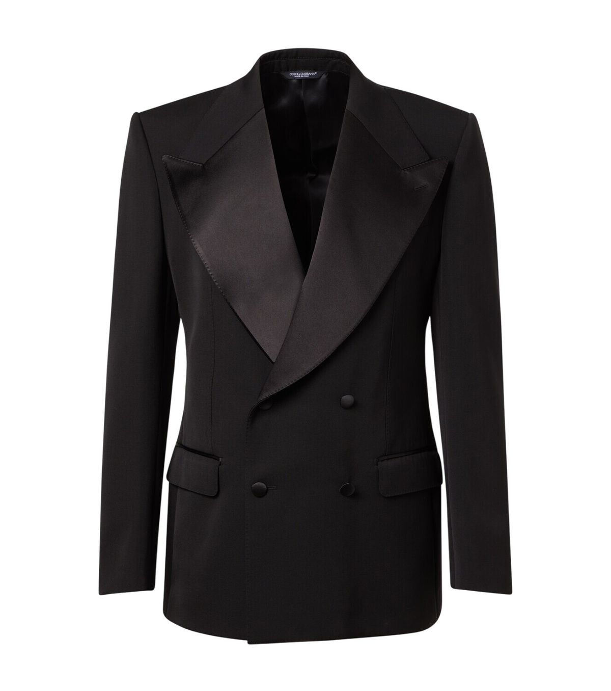 Dolce&Gabbana Asymmetric double-breasted wool-blend blazer Dolce&Gabbana Asymmetric double-breasted wool-blend blazer