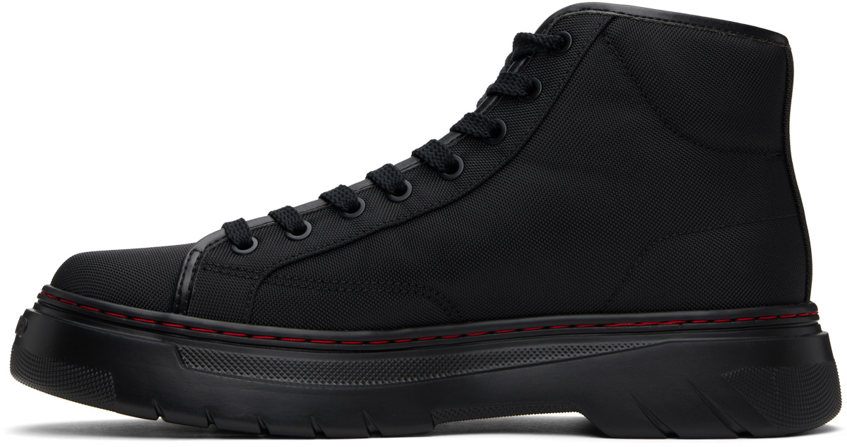 Hugo Black Structured High-Top Sneakers