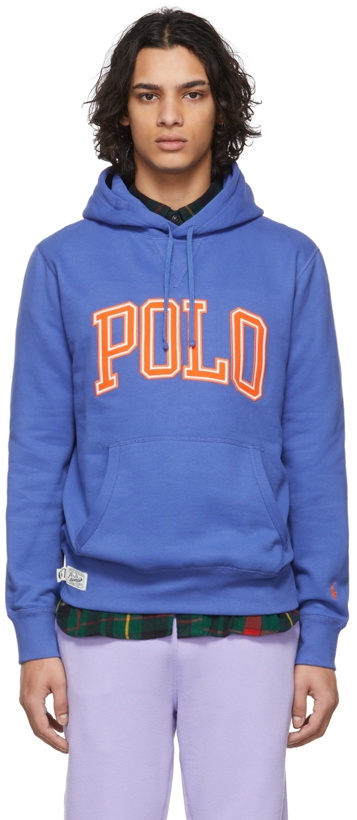 Photo: Polo Ralph Lauren Blue RL Fleece Logo Hoodie