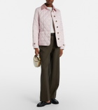Burberry Corduroy-trimmed quilted jacket