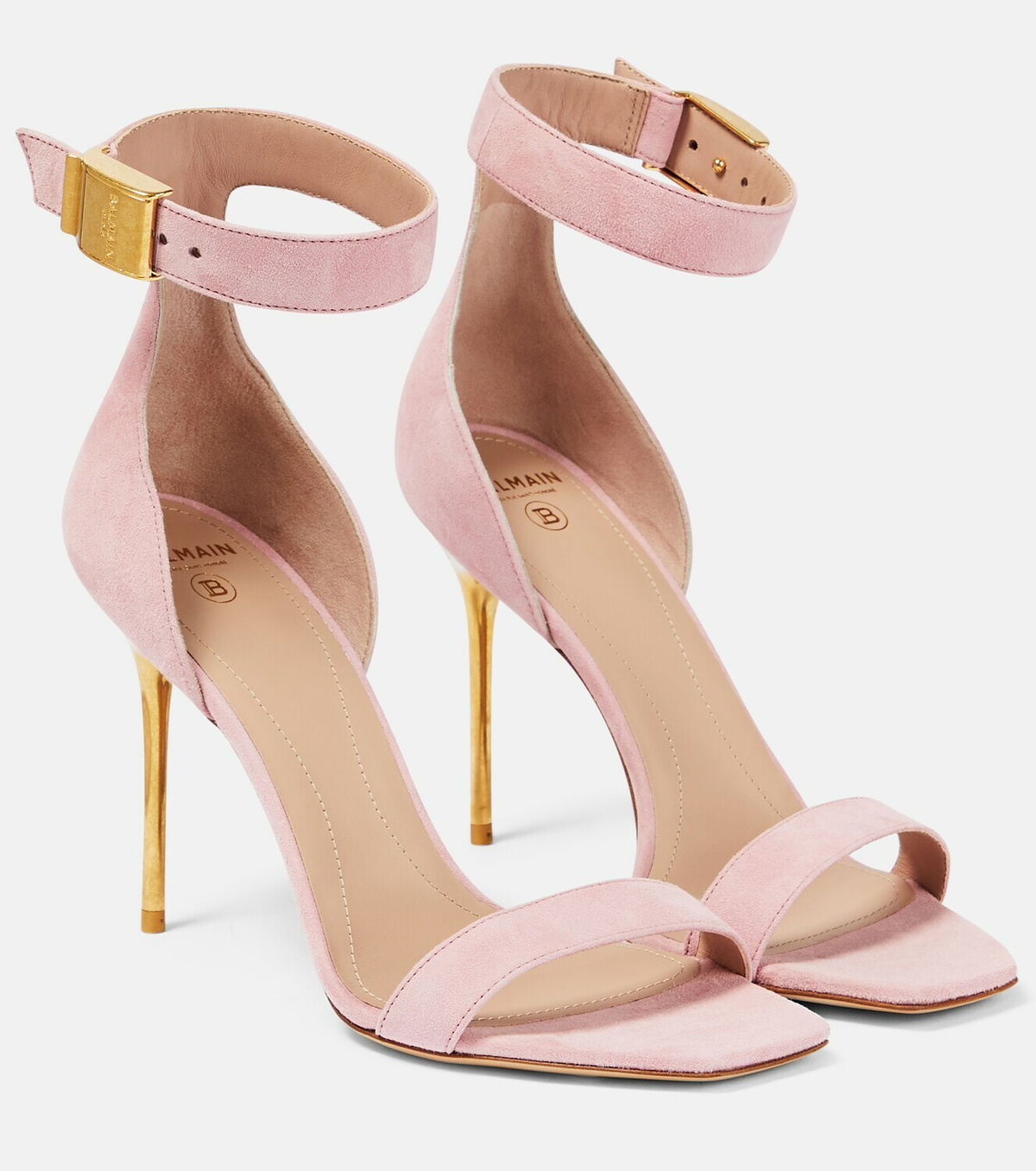 BALMAIN 26S SANDALS IN BEIGE CALFSKIN