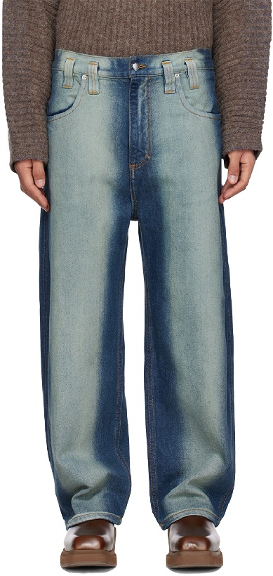 Photo: Eckhaus Latta Blue Gradient Jeans