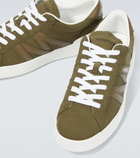 Moncler Monaco suede and leather sneakers