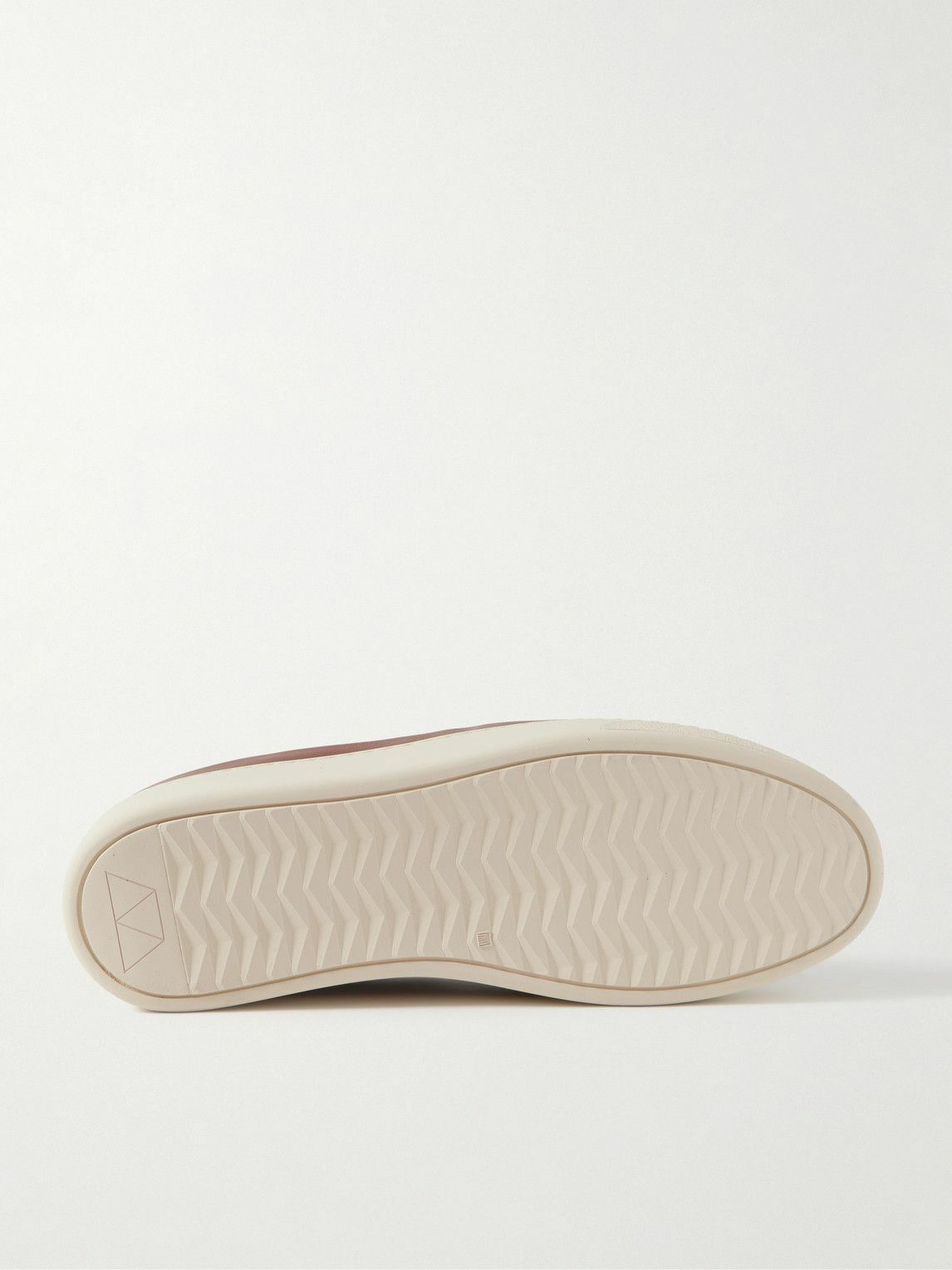 Mulo - Leather-Trimmed Suede Slip-On Sneakers - Brown