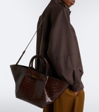 DeMellier New York Midi croc-effect leather top-handle bag