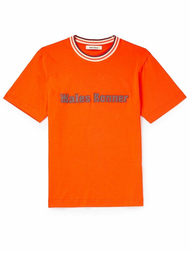 Photo: Wales Bonner - Logo-Appliquéd Organic Cotton-Jersey T-Shirt - Orange