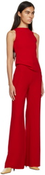 Birrot Red Boat Neck Tank Top
