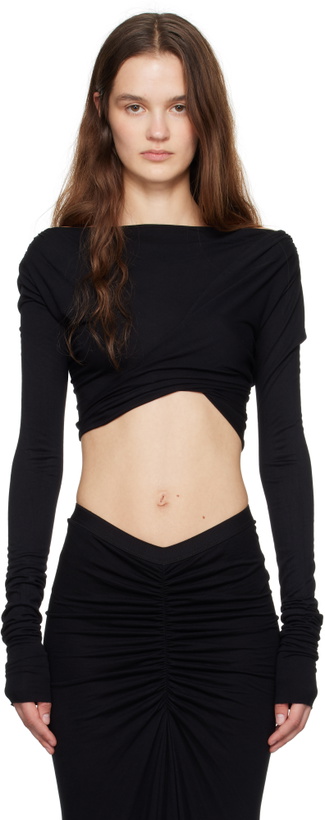 Photo: Rick Owens Lilies Black Porterville Jade Crop T-shirt
