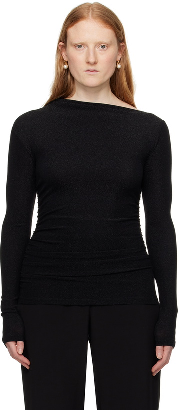 Photo: Elleme Black Draped Long Sleeve T-Shirt
