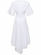 ALEXANDRE VAUTHIER Cotton Poplin S/s Flared Midi Dress