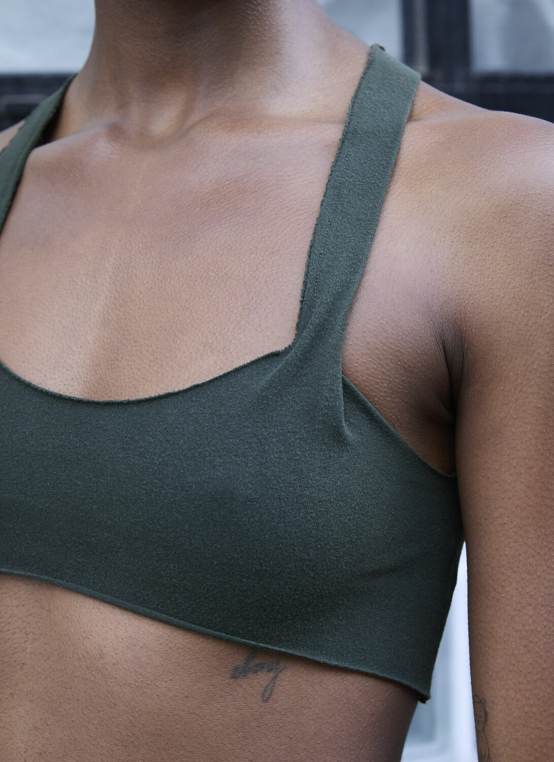 GREG ROSS Raw Cut Bra Top
