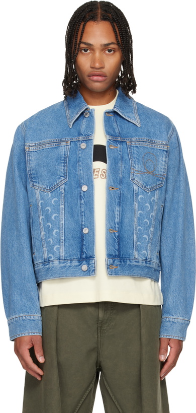 Photo: Marine Serre Blue Moon Laser Denim Jacket