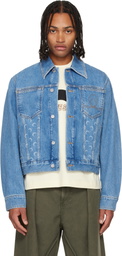 Marine Serre Blue Moon Laser Denim Jacket