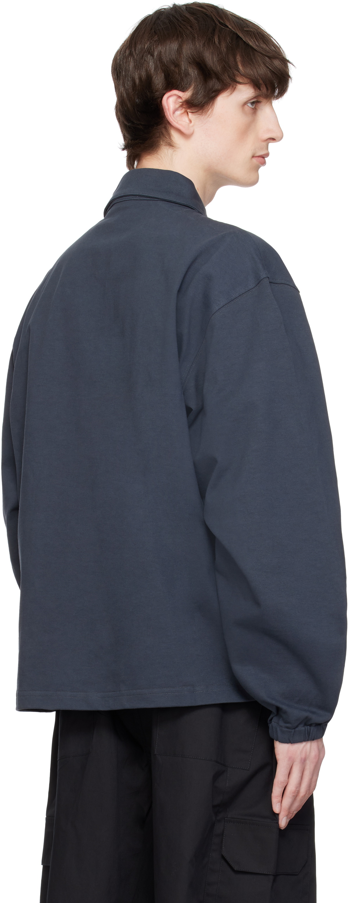 GR10K Navy Jersey Midlayer Polo
