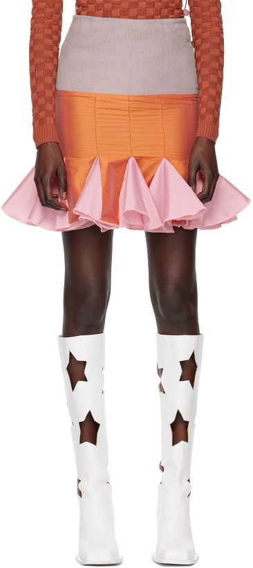 Photo: ANDREJ GRONAU SSENSE Exclusive Gray & Orange Midi Skirt