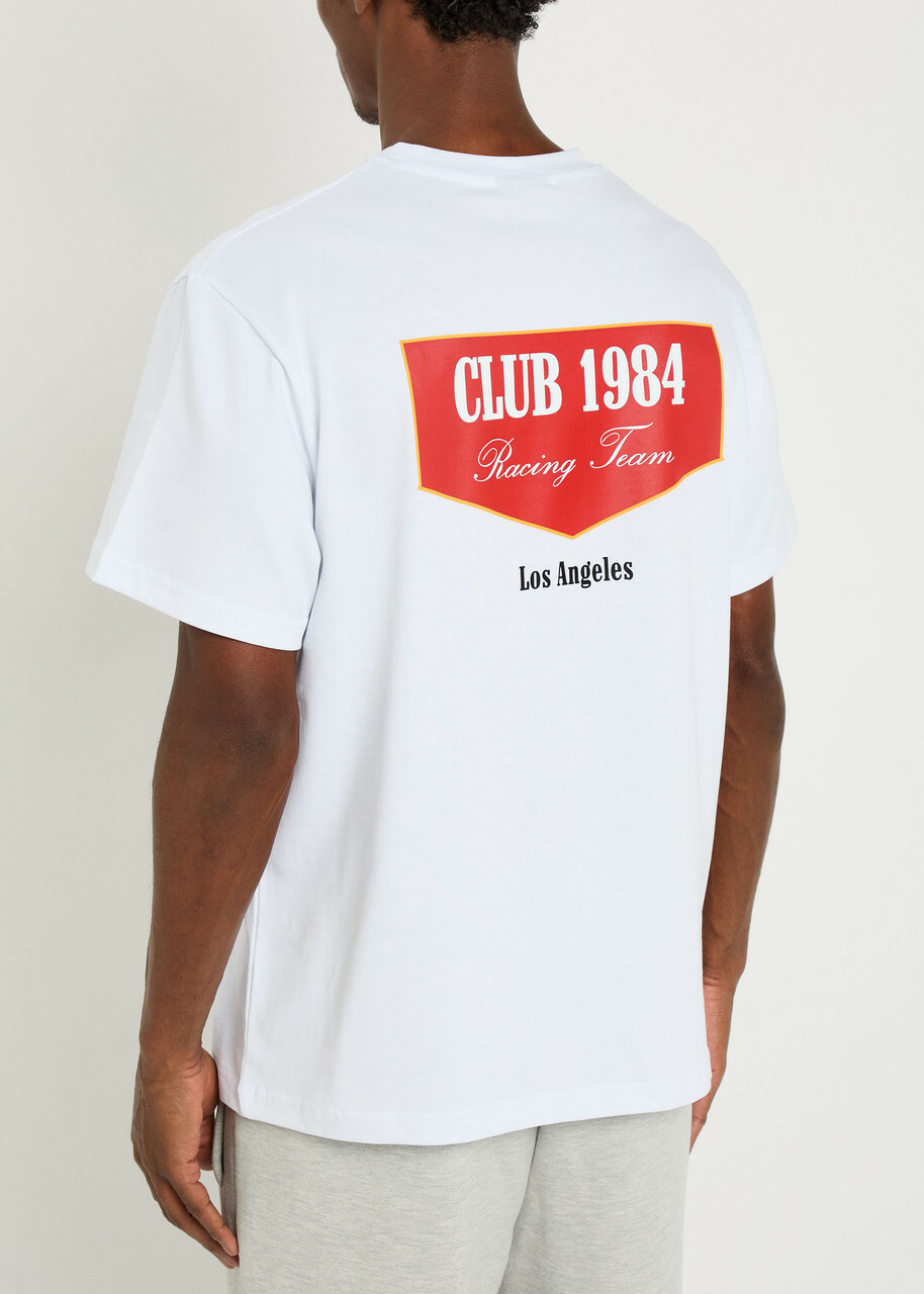 Club 1984 Racing Printed Cotton T-shirt White