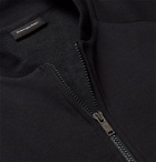 Ermenegildo Zegna - Slim-Fit Fleece-Back Cotton-Blend Jersey Bomber Jacket - Black