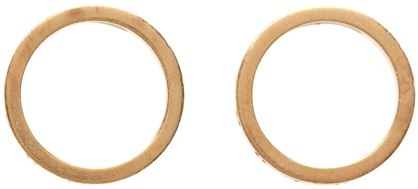 Maison Margiela Gold Numbered Earrings Maison Margiela