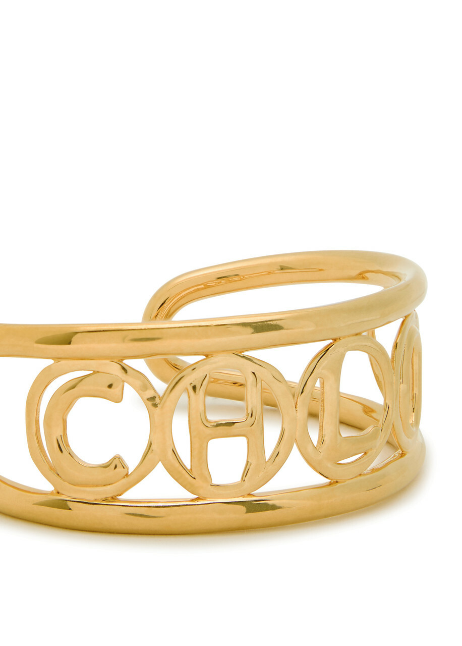 Chloe The Chloé Script Cuff - Gold - One Size