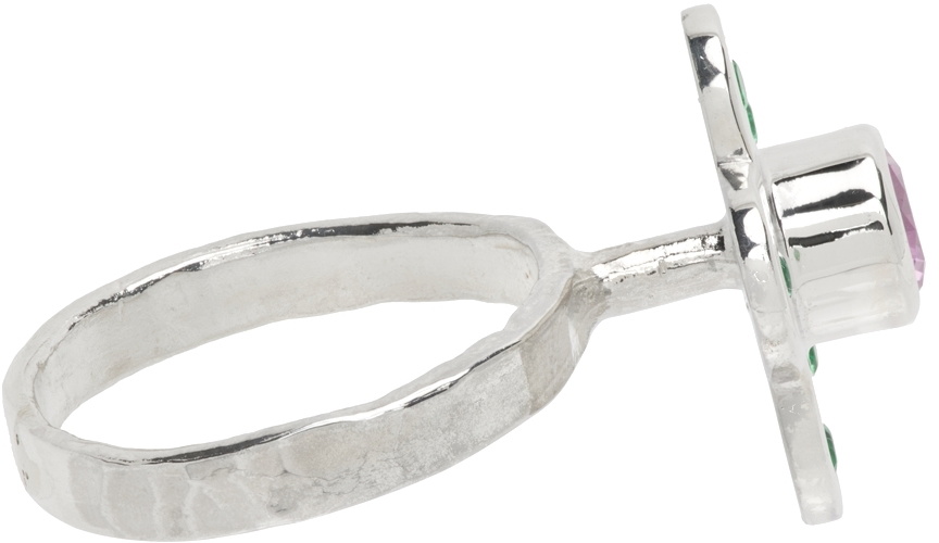 Mini Syrup Rings Shana Cave SSENSE Exclusive Silver Watermelon Syrup Ring