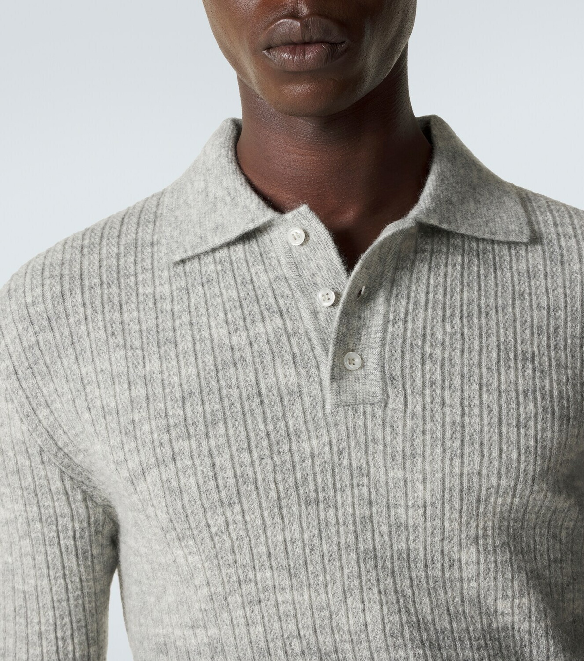 ERL Gradient mohair-blend polo sweater