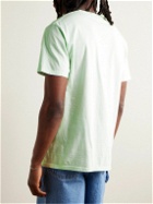 Noah - Core Logo-Print Cotton-Blend Jersey T-Shirt - Green