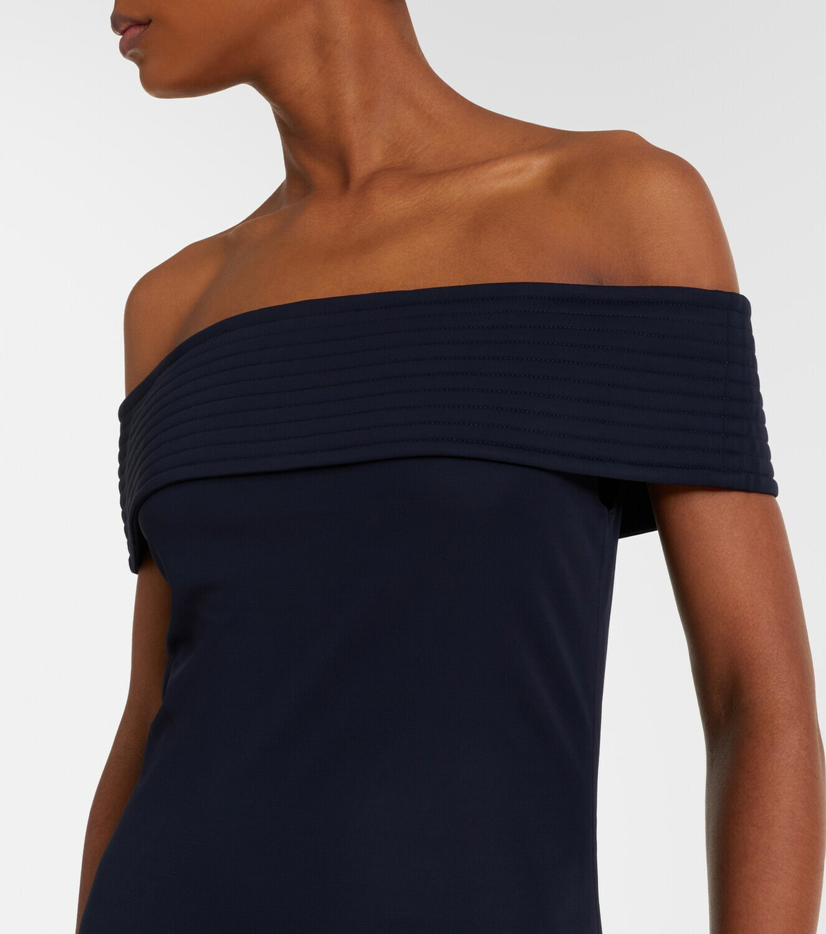 Alaïa Off-shoulder jersey maxi dress