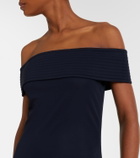 Alaïa Off-shoulder jersey maxi dress